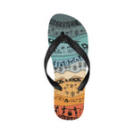 Unisex Hued Wave Tribal Print Flip Flops