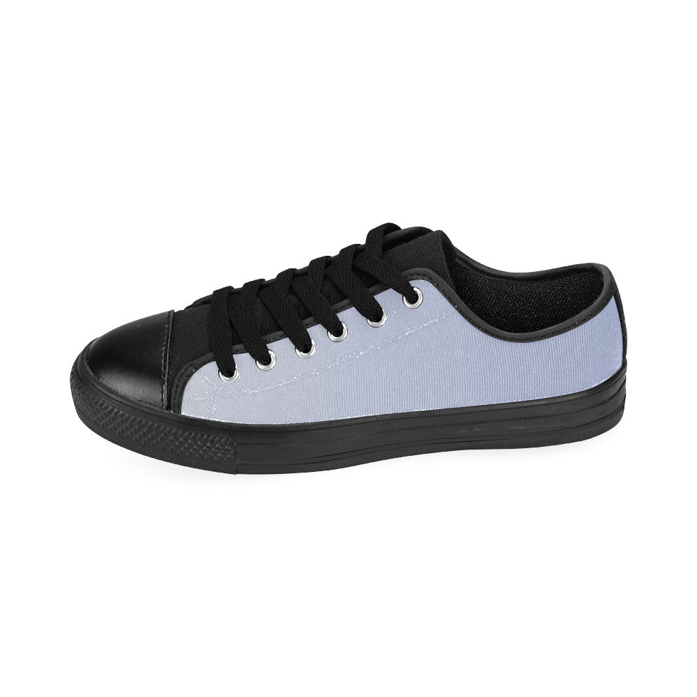 Women's Light Blue Solids Print Canvas Low Top Shoes