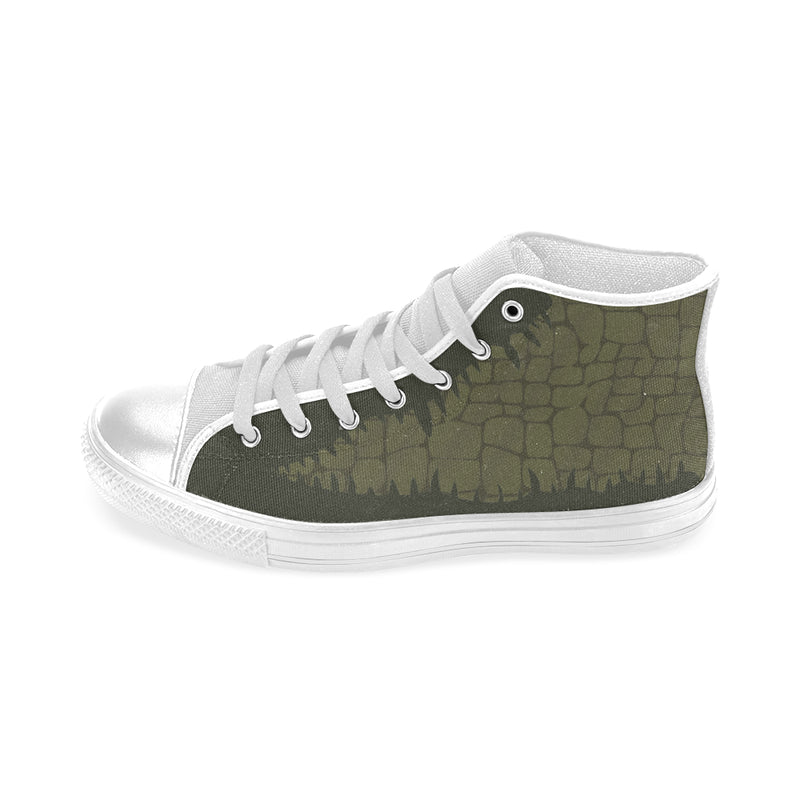 Men's Crocodile Print High Top Canvas Shoes