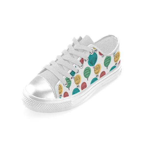 Women's Casual Hot Air Balloon Print Low Top Canvas Shoes
