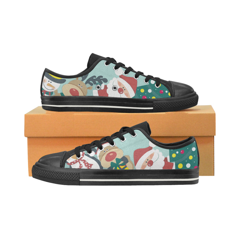 Kid's Christmas Print Canvas Low Top Shoes