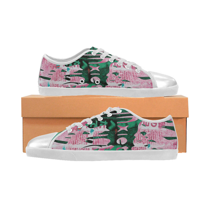 Men's Abstract Psychedelic Print Canvas Low Top Shoes
