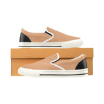 Men's Zesty Orange Solids Print Slip-on Canvas Shoes