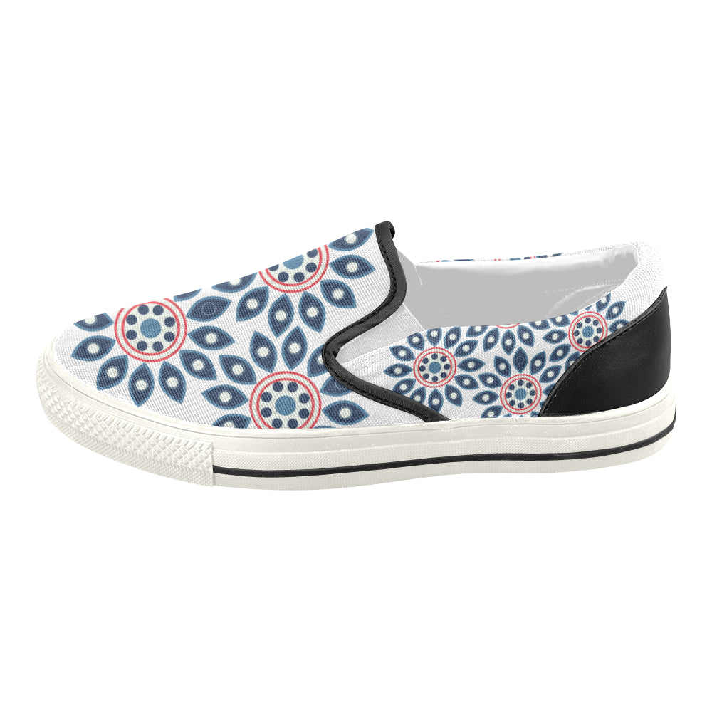 Women's Mandala Print Canvas Slip-on Shoes