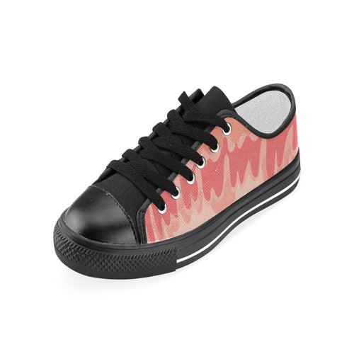 Women's Dripping Paint Splatter Print Low Top Canvas Shoes