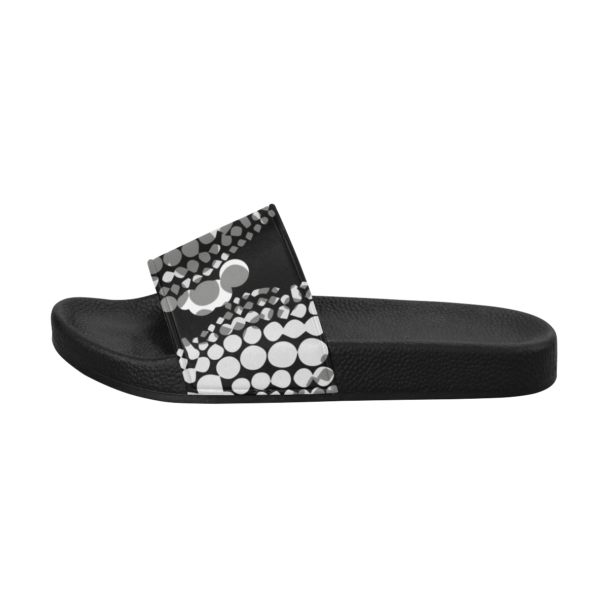 Women's Polka Print Canvas Sliders