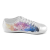 Women's Big Size Dabbed Paint Splatter Print Canvas Low Top Shoes