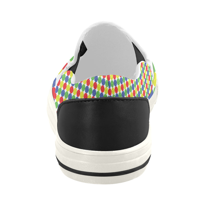 Women's Polka Dots Print Slip-on Canvas Shoes