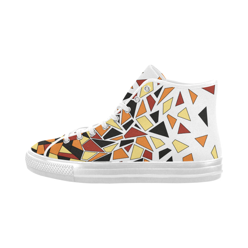 Women's Diffuse Geometrical Print High Top Canvas Shoes