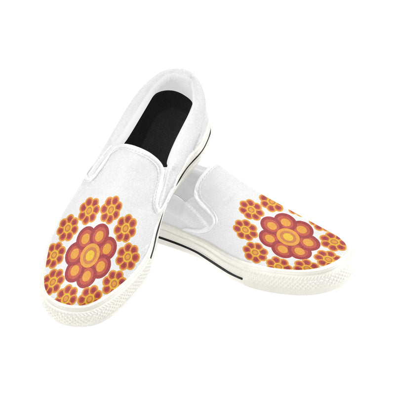 Men's Mandala Art Print Canvas Slip-on Shoes
