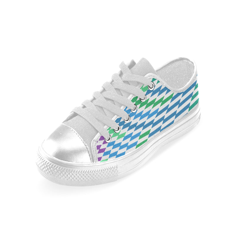 Buy Women Big Size Checkers Print Canvas Low Top Shoes at TFS