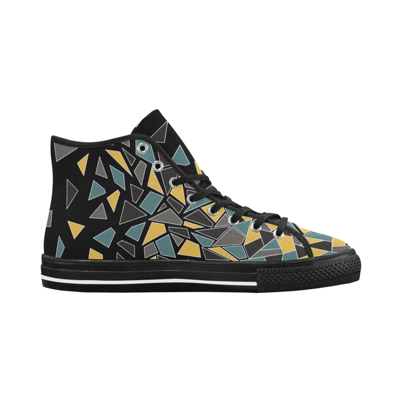 Men's Big Size Diffuse Geometrical Print High Top Canvas Shoes