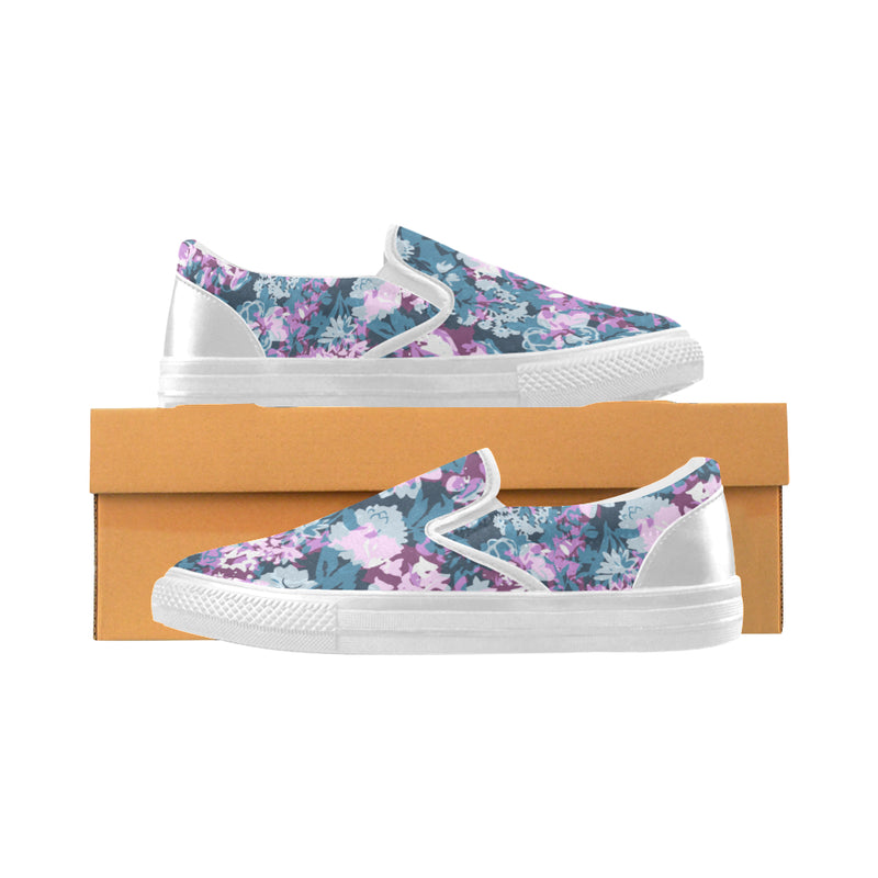 Women's Blossom Floral Print Canvas Slip-on Shoes