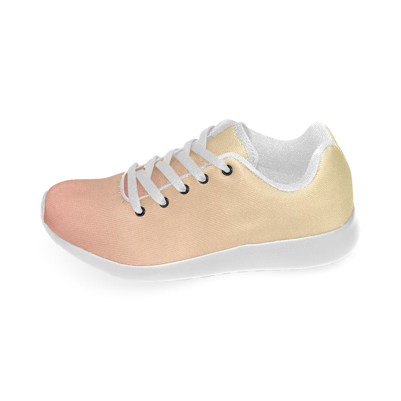 Kids's Peach Solids Print Canvas Sneakers