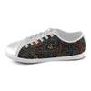 Women's Big Size Maze Doodle Print Canvas Low Top Shoes