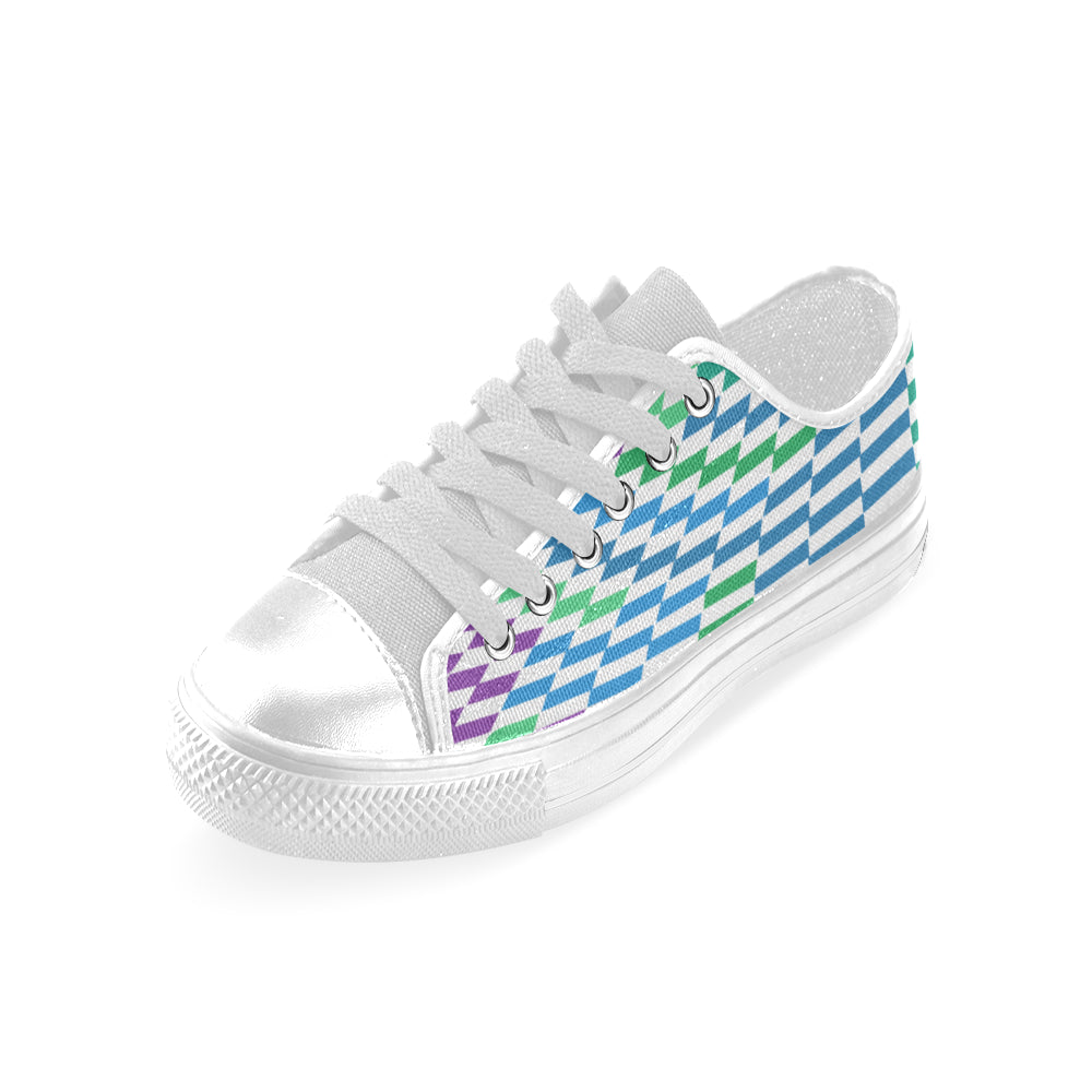 Men's Ziggy Checker Print Low Top Canvas Shoes
