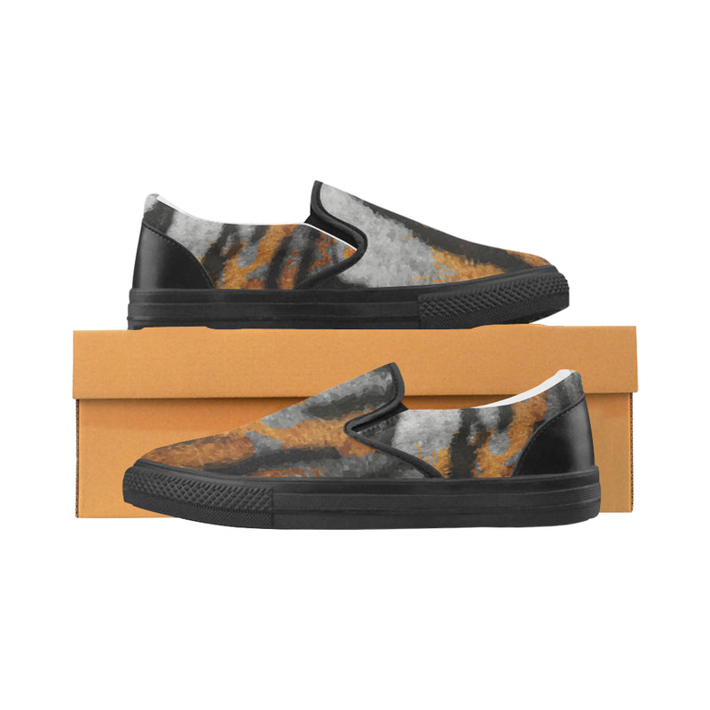 Women's Tiger Print Canvas Slip-on Shoes