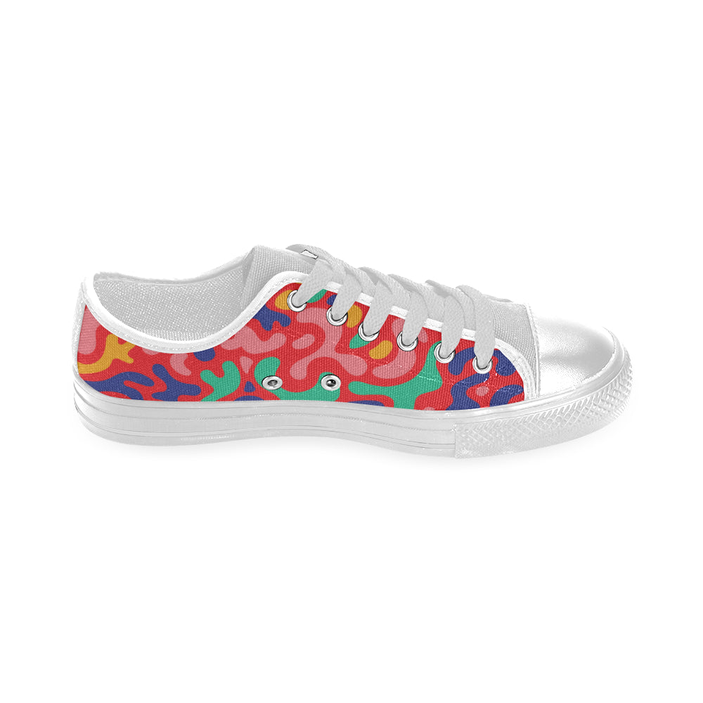 Men's Amoeba Camouflage Print Low Top Canvas Shoes