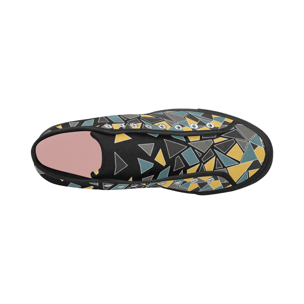 Women's Diffuse Geometrical Print High Top Canvas Shoes