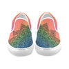 Men's Big Size Colorful Doodled Mandala Print Canvas Slip-on Shoes