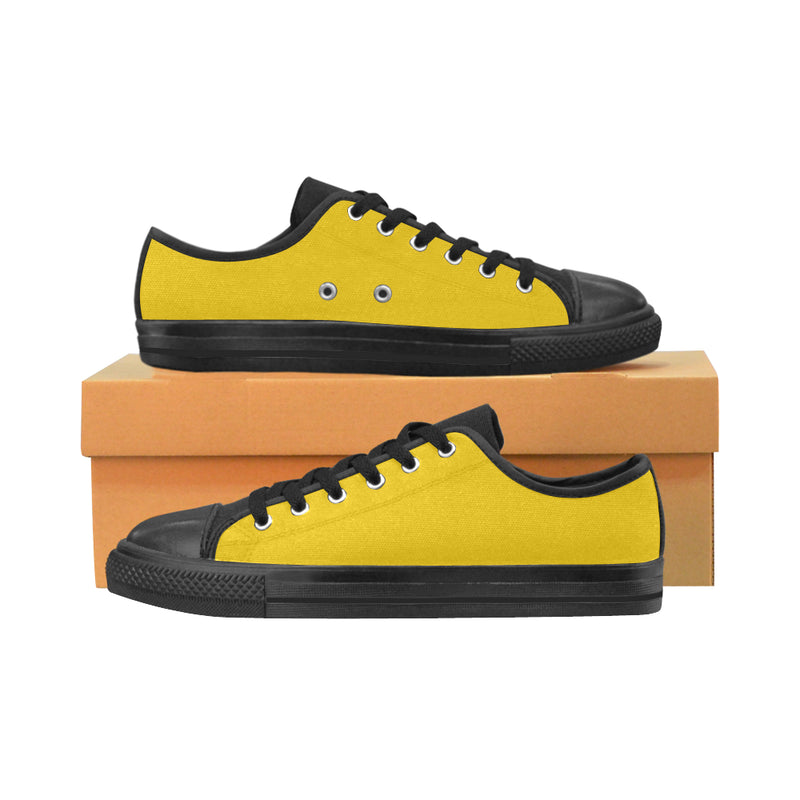 Buy Women's Butter Yellow Solids Print Canvas Low Top Shoes at TFS