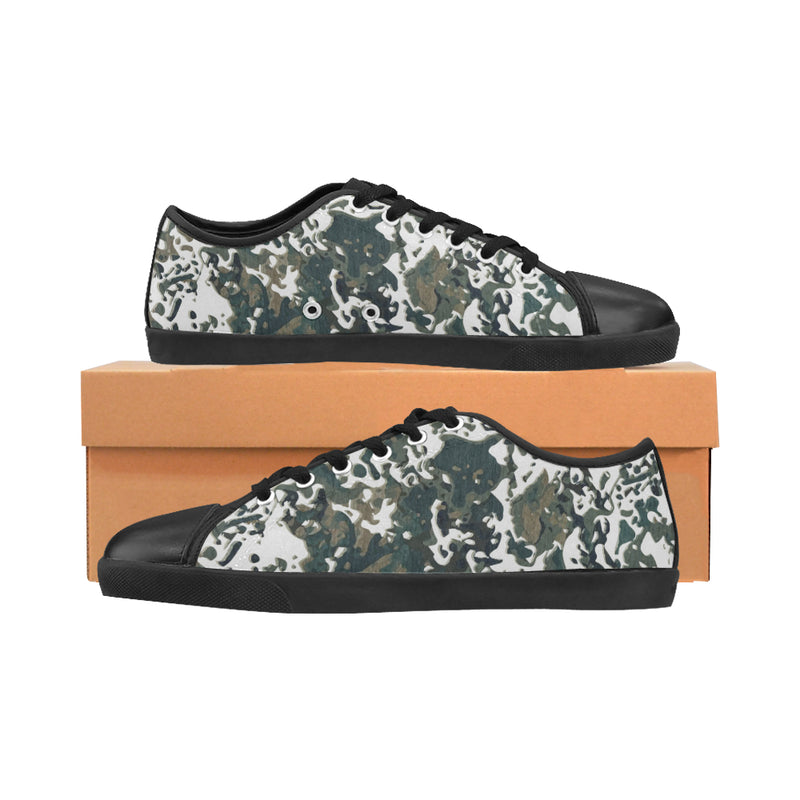 Men's Flecktarn Camouflage Print Canvas Low Top Shoes