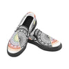 Men's Big Size Ying Yang Mandala Print Canvas Slip-on Shoes