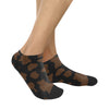 Women's Cocoa-Brown Cow Print Anklet Socks