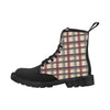 Women's Tartan Checks Print Canvas Boots