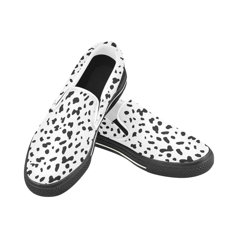 Women's Dalmatian Dog Print Slip-on Canvas Shoes