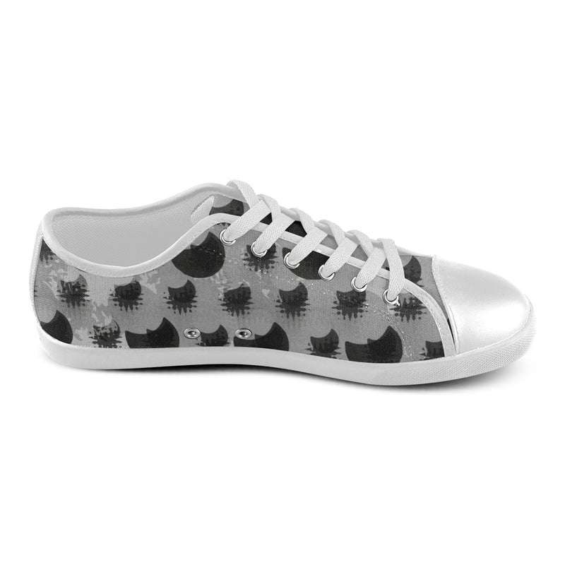 Women's Polka Print Canvas Low Top Shoes