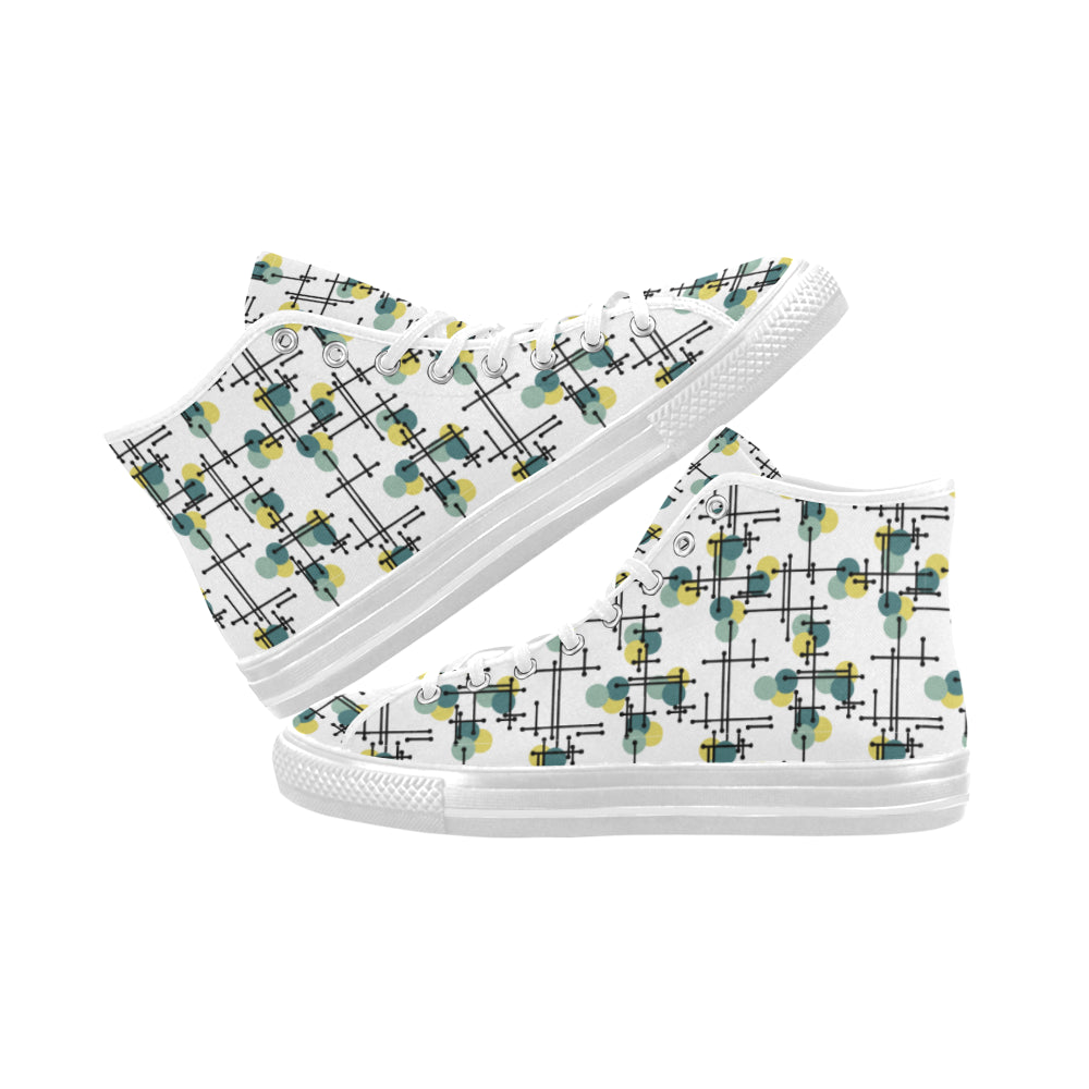 Women's Atomic Polka Print Canvas High Top Shoes