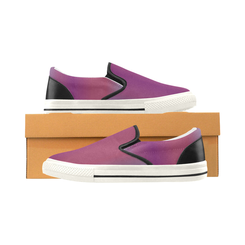 Buy Men's Purple Solids Print Canvas Slip-on Shoes at TFS