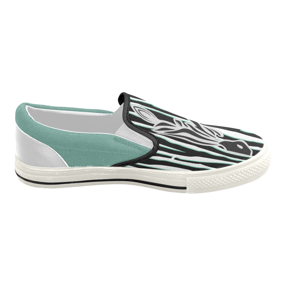 Women's Zebra Print Slip-on Canvas Shoes