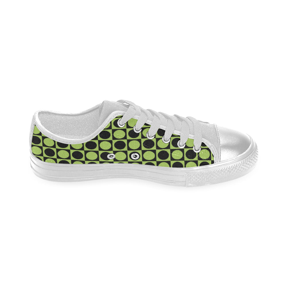 Women's Polka Dots Trip Print Low Top Canvas Shoes