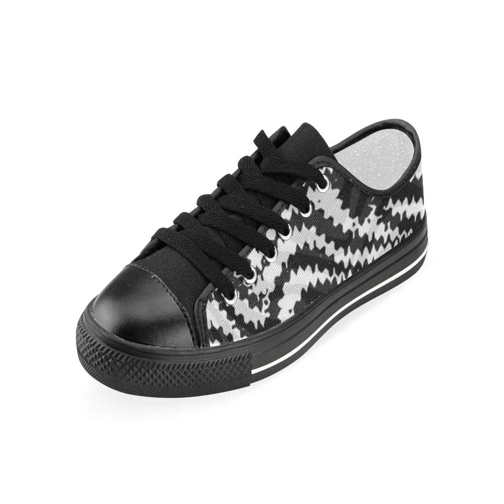 Women's Zebra Print Canvas Low Top Shoes