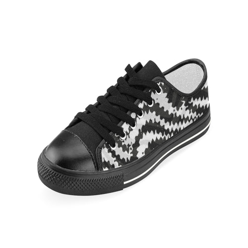 Women's Zebra Print Canvas Low Top Shoes