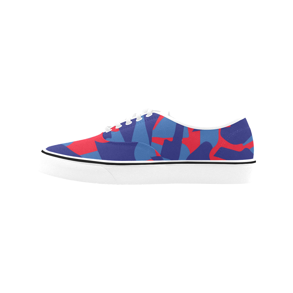 Men's Camouflage Maze Print Canvas Low Top Shoes