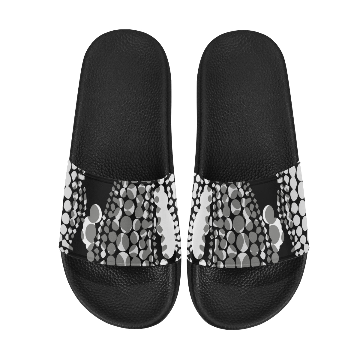 Women's Polka Print Canvas Sliders