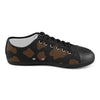 Women's Cocoa-Brown Cow Print Low Top Canvas Shoes