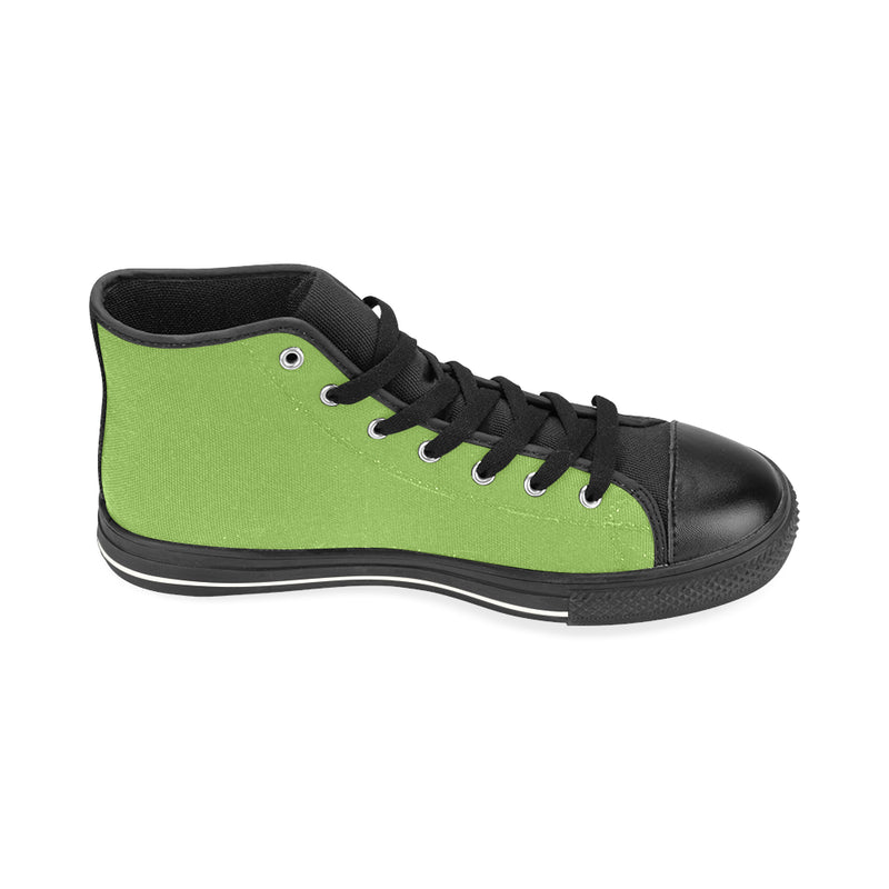 Kids's Lime Green Solids Print Canvas High Top Shoes