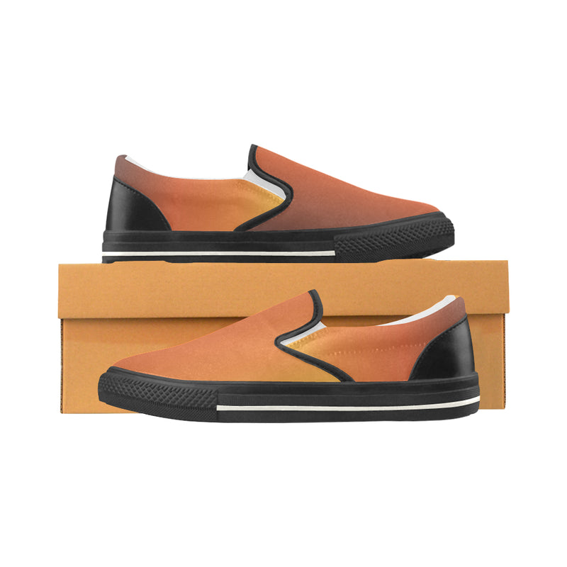 Buy Women's Orange Solids Print Canvas Slip-on Shoes at TFS