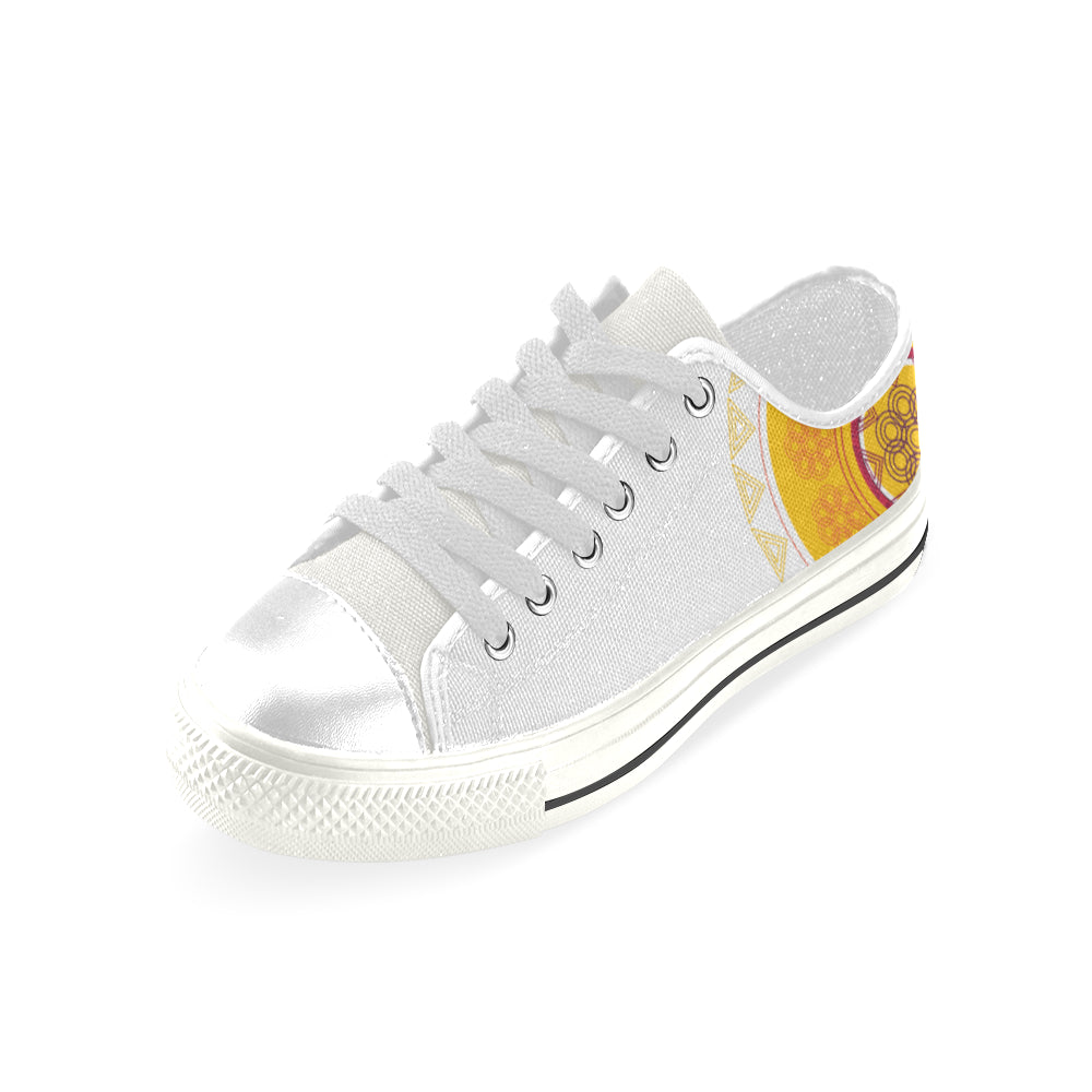 Men's Mandala Print Canvas Low Top Shoes