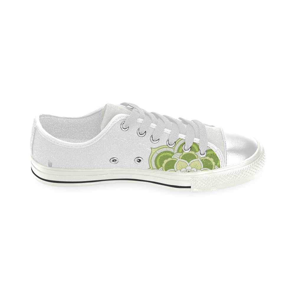 Men's Minimal Mandala Print Canvas Low Top Shoes