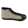 Women's Big Size Beige Snake Print High Top Canvas Shoes