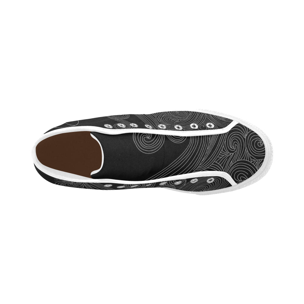 Men's Aquarius Water Bearer Print Canvas High Top Shoes