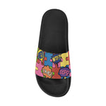 Women's Comic Bubbles Pop Art Print Sliders