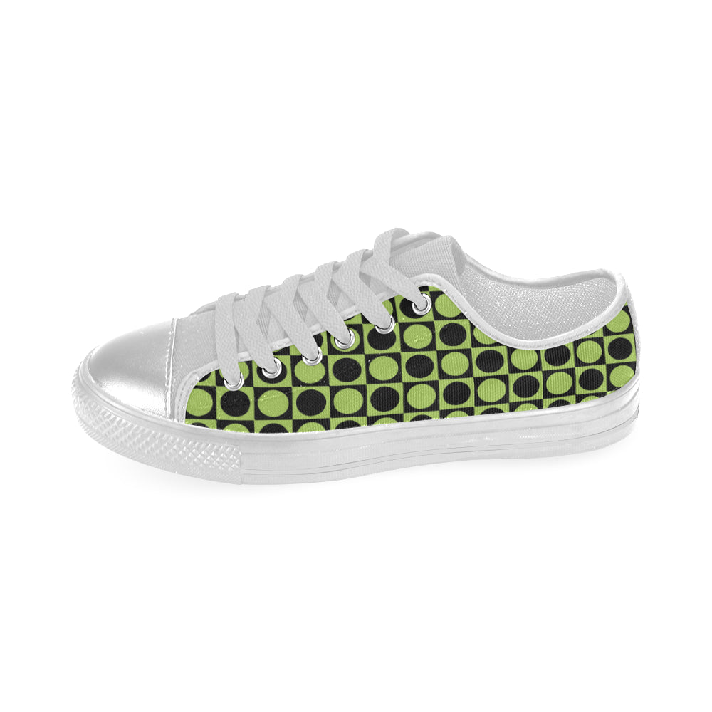 Women's Polka Dots Trip Print Low Top Canvas Shoes