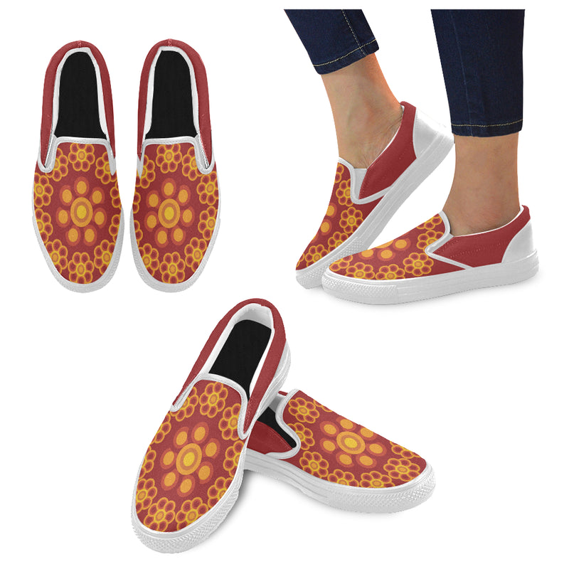 Buy Women Big Size Mandala Print Canvas Slip-on Shoes at TFS