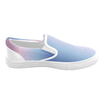 Women's Big Size Purple Blue Solids Print Slip-on Canvas Shoes